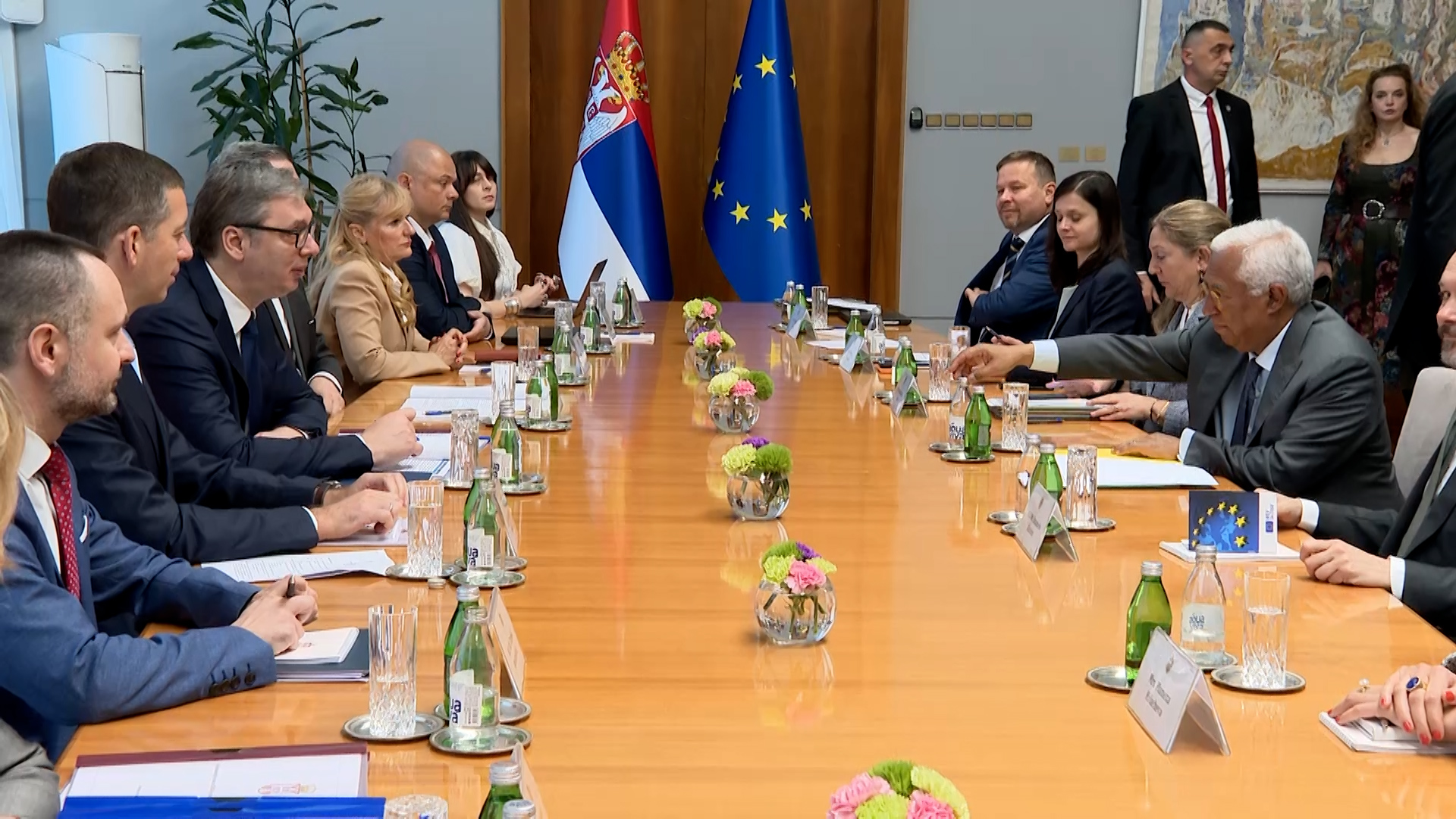 Beograd, plenarni razgovori delegacija Srbije i Evropske unije predvodjeni predsednikom Srbije Aleksandrom Vucicem i predsednikom Evropskog saveta Antonijom Kostom, pokrivanje Beograd, plenarni razgovori delegacija Srbije i Evropske unije predvodjeni predsednikom Srbije Aleksandrom Vucicem i predsednikom Evropskog saveta Antonijom Kostom, pokrivanje